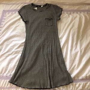 BDG Black and White Striped Dress